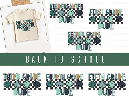 Boy Checkered Back To School